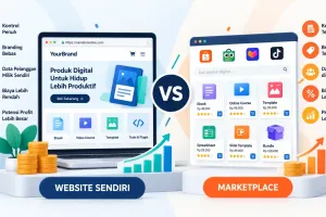 Jualan Produk Digital di Website Sendiri vs Marketplace: Mana yang Lebih Menguntungkan?